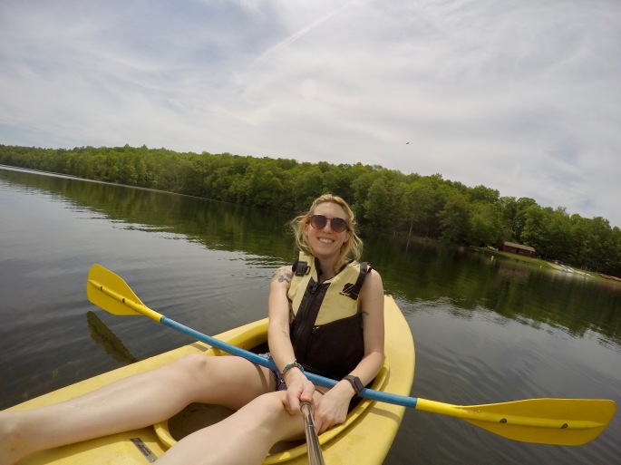 Summer camp usa kayak on the lake